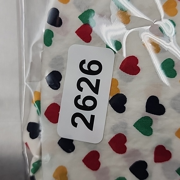 Talbots Multi Color Heart Print Collared Button Front Shirt Preppy Valentine's - Picture 11 of 11